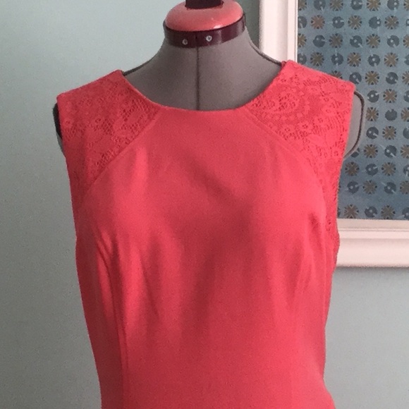 Adrianna Papell-Flamingo Pink Sleeveless Dress - Picture 3 of 8